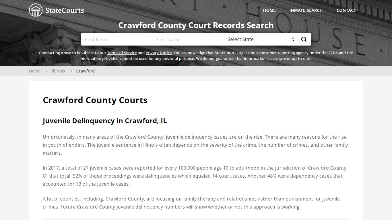 Crawford County, IL Courts - Records & Cases - StateCourts